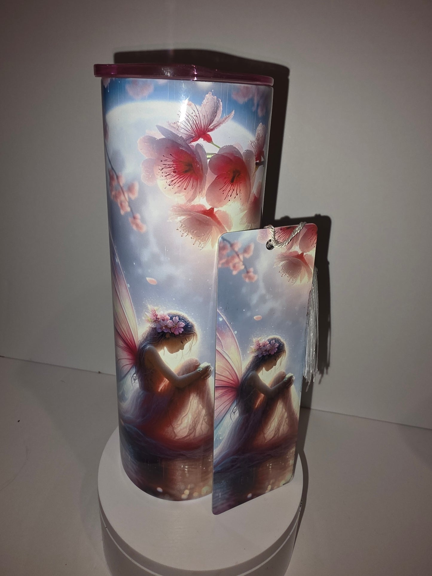 sublimation 20oz fairy in the rain with matching bookmark