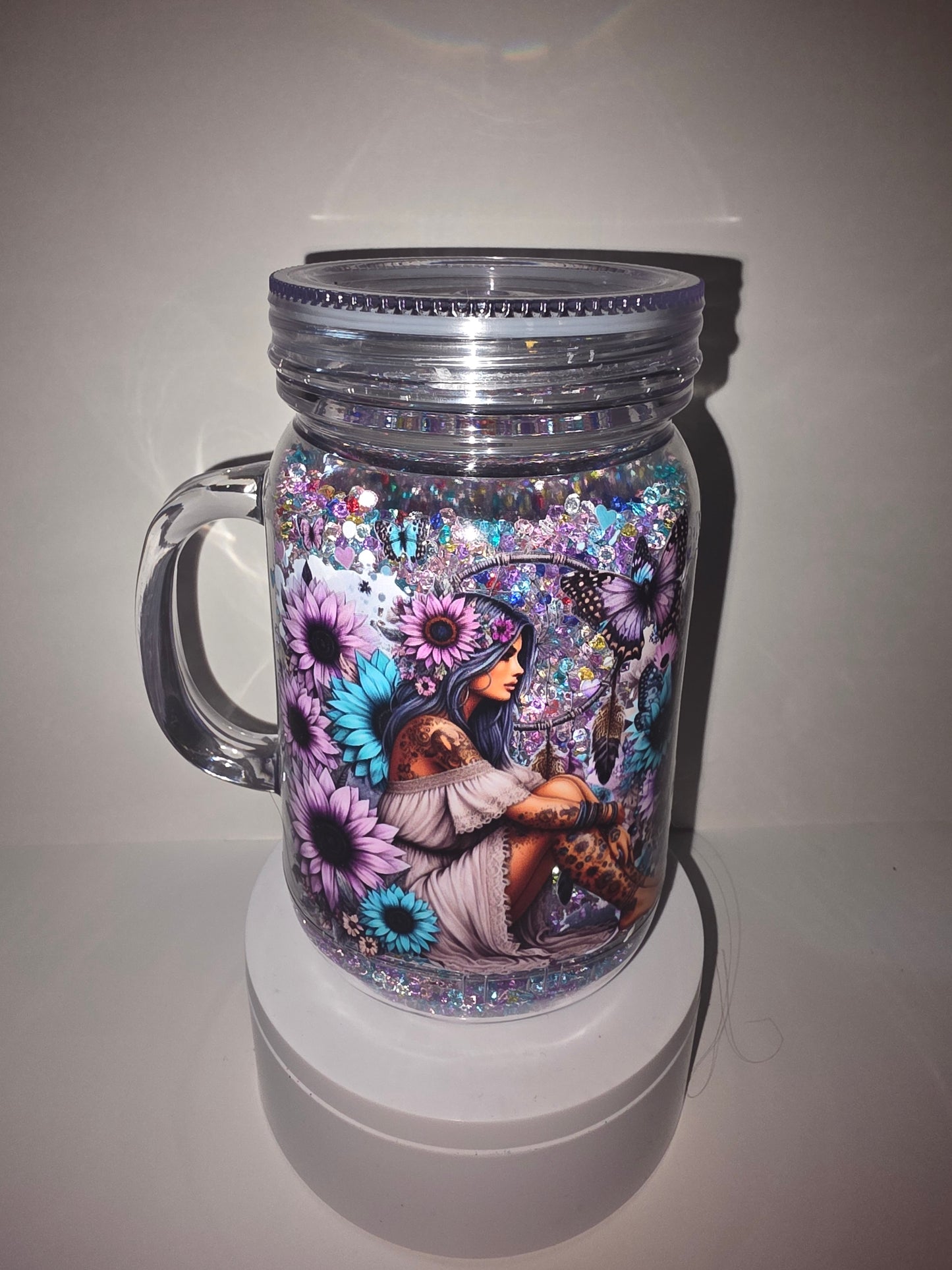 35$ 20oz Mason jar filled with gems