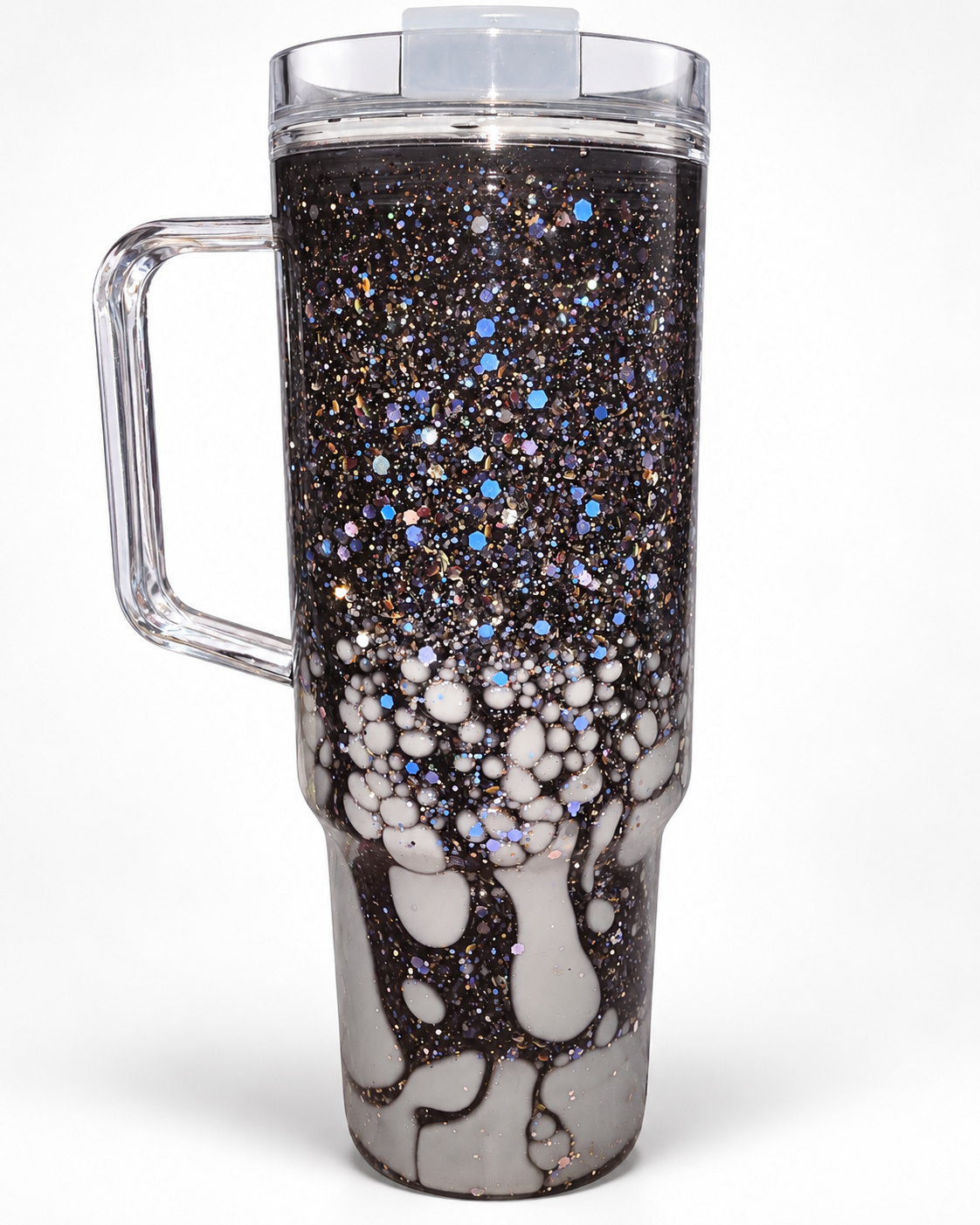 40oz Snow globe tumbler with handles. WRAP INCLUDED