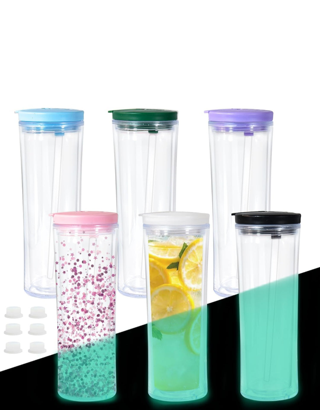20 oz Glow in dark water bottle Tumblers