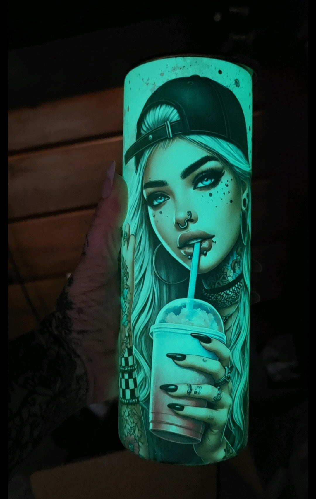 Twenty ounce glow in the dark sublimation