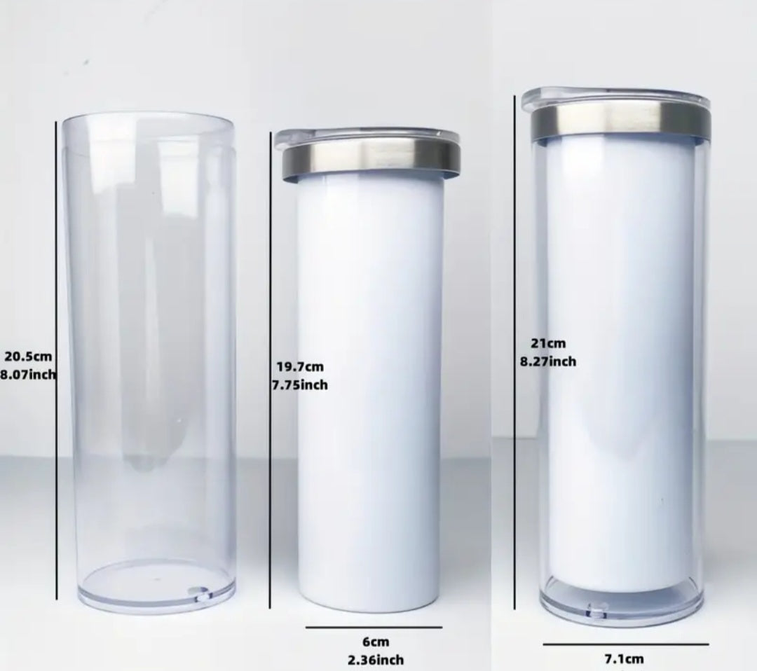 20oz Stainless Steel Snow Globe Tumbler