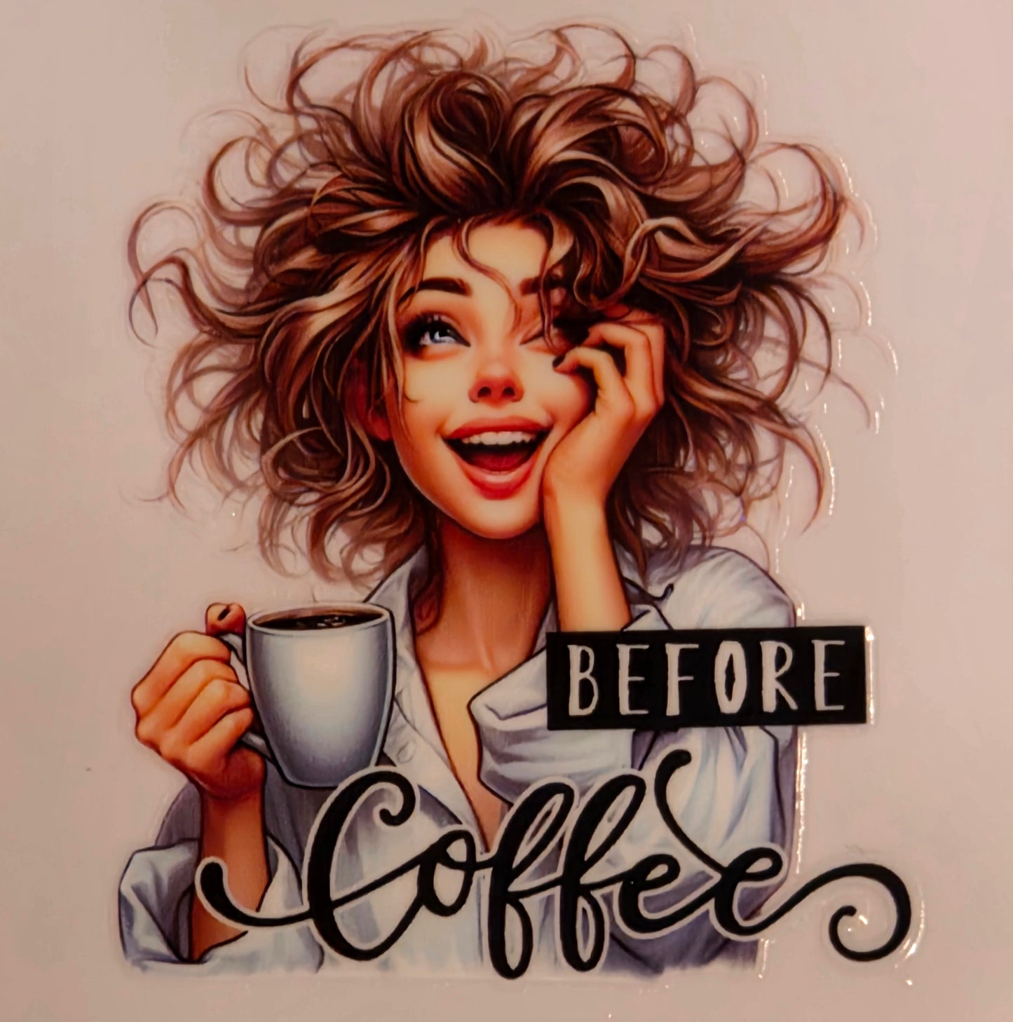 13.4 x 13.4 x 0.9inch Coffee Girl Decals