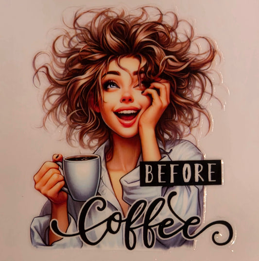 13.4 x 13.4 x 0.9inch Coffee Girl Decals