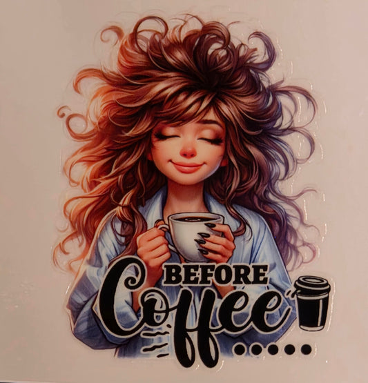 13.4 x 13.4 x 0.9inch Coffee Girl Decals