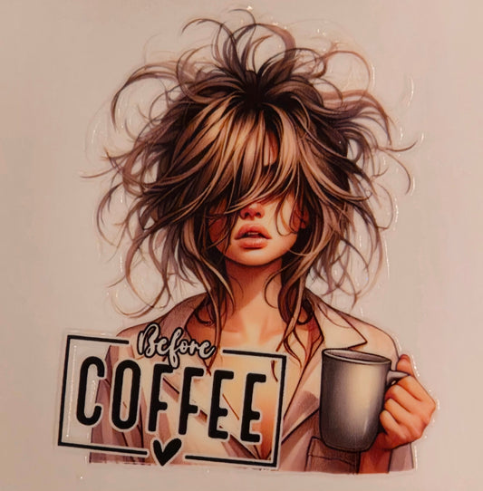 13.4 x 13.4 x 0.9inch Coffee Girl Decals