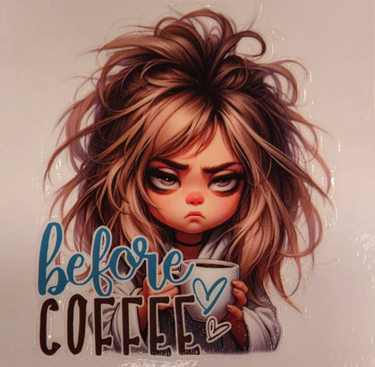 13.4 x 13.4 x 0.9inch Coffee Girl Decals