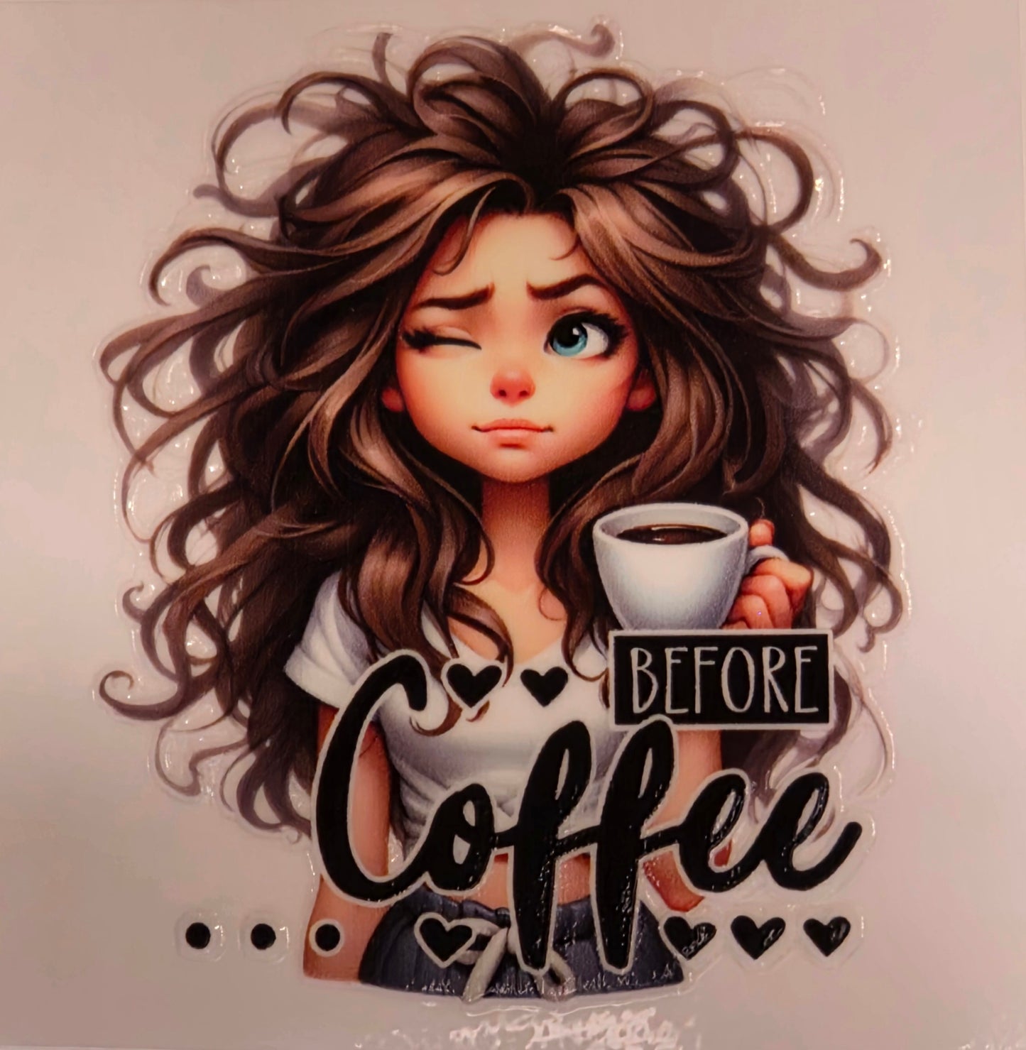 13.4 x 13.4 x 0.9inch Coffee Girl Decals