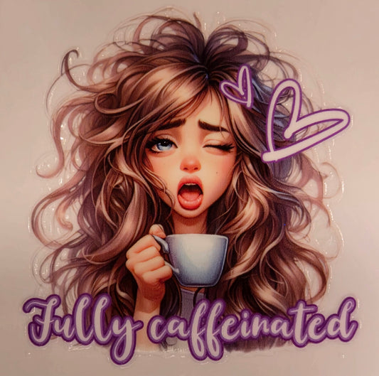 13.4 x 13.4 x 0.9inch Coffee Girl Decals