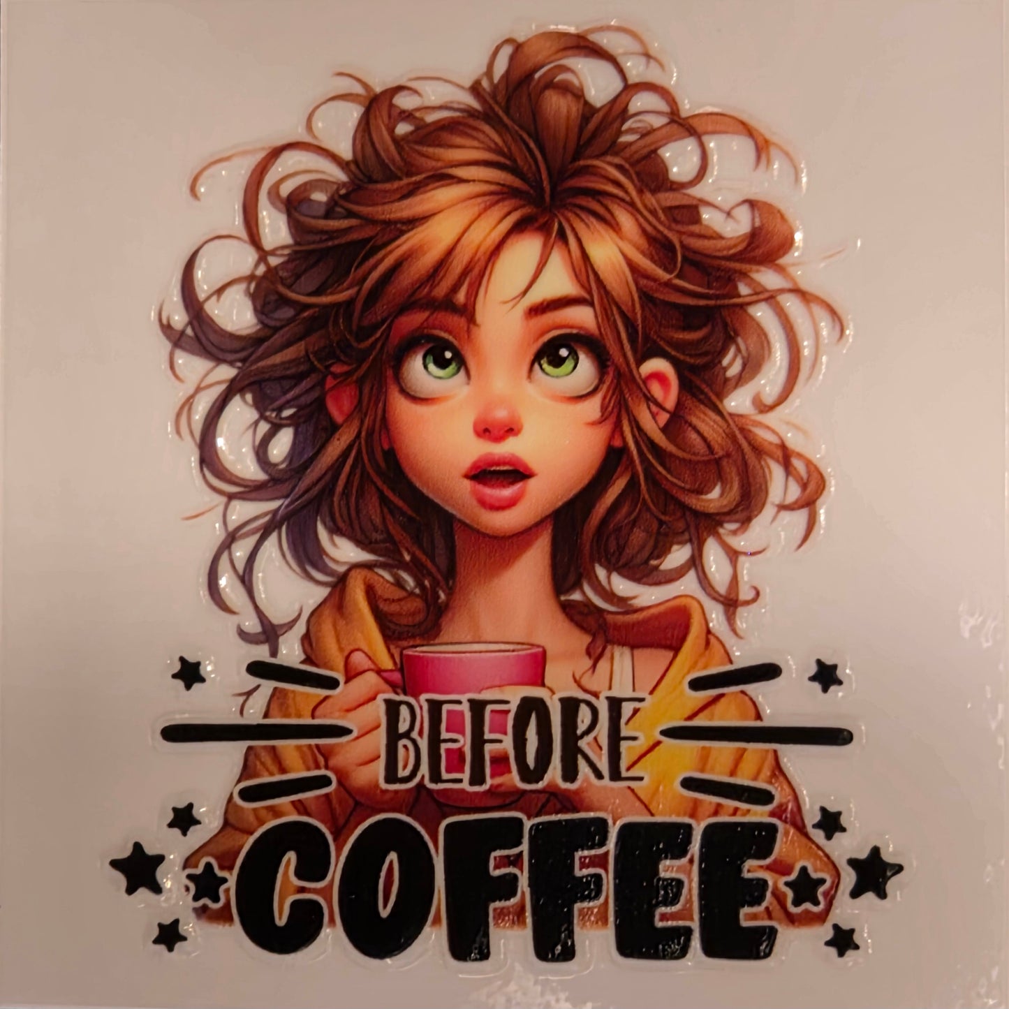 13.4 x 13.4 x 0.9inch Coffee Girl Decals