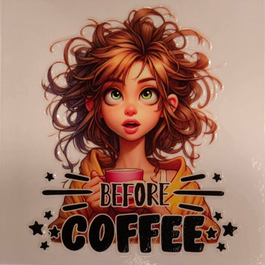 13.4 x 13.4 x 0.9inch Coffee Girl Decals