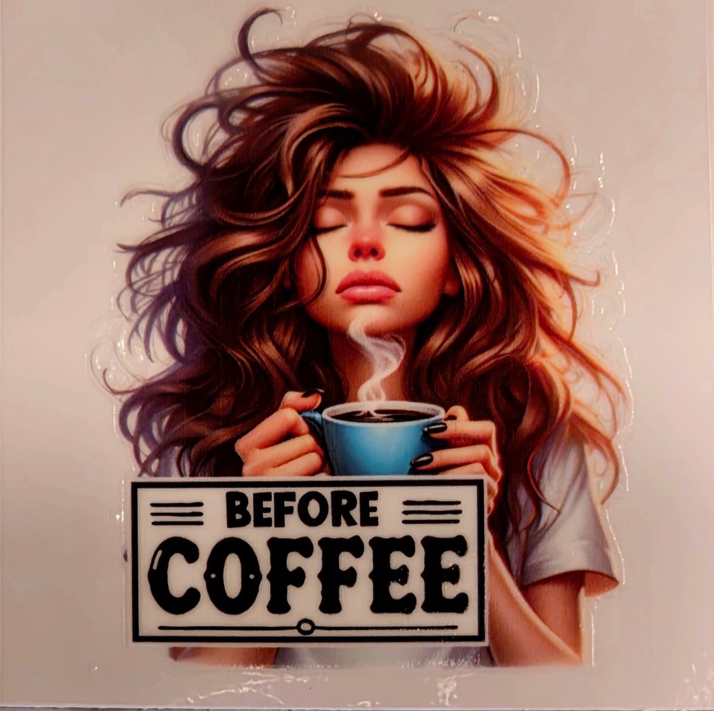13.4 x 13.4 x 0.9inch Coffee Girl Decals