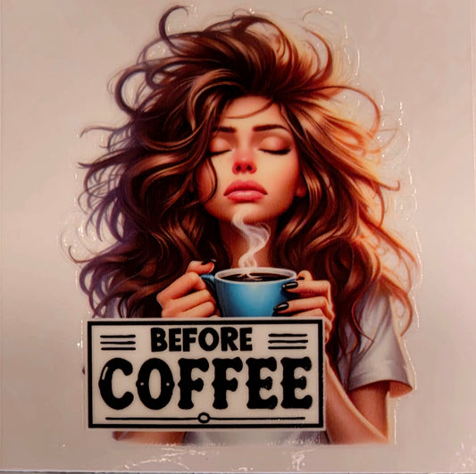13.4 x 13.4 x 0.9inch Coffee Girl Decals