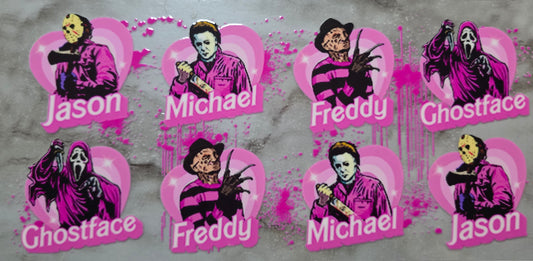 Pink Halloween Horror Villains