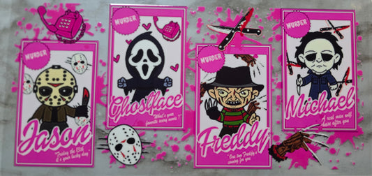 Pink Halloween Horror Villains