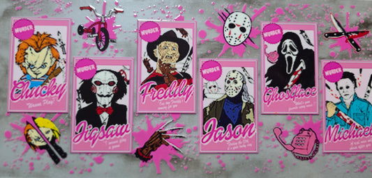 Pink Halloween Horror Villains