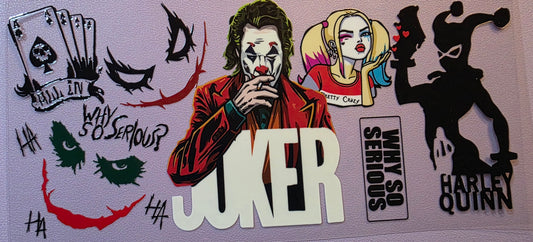 16oz Harley Quinn and Joker Wraps