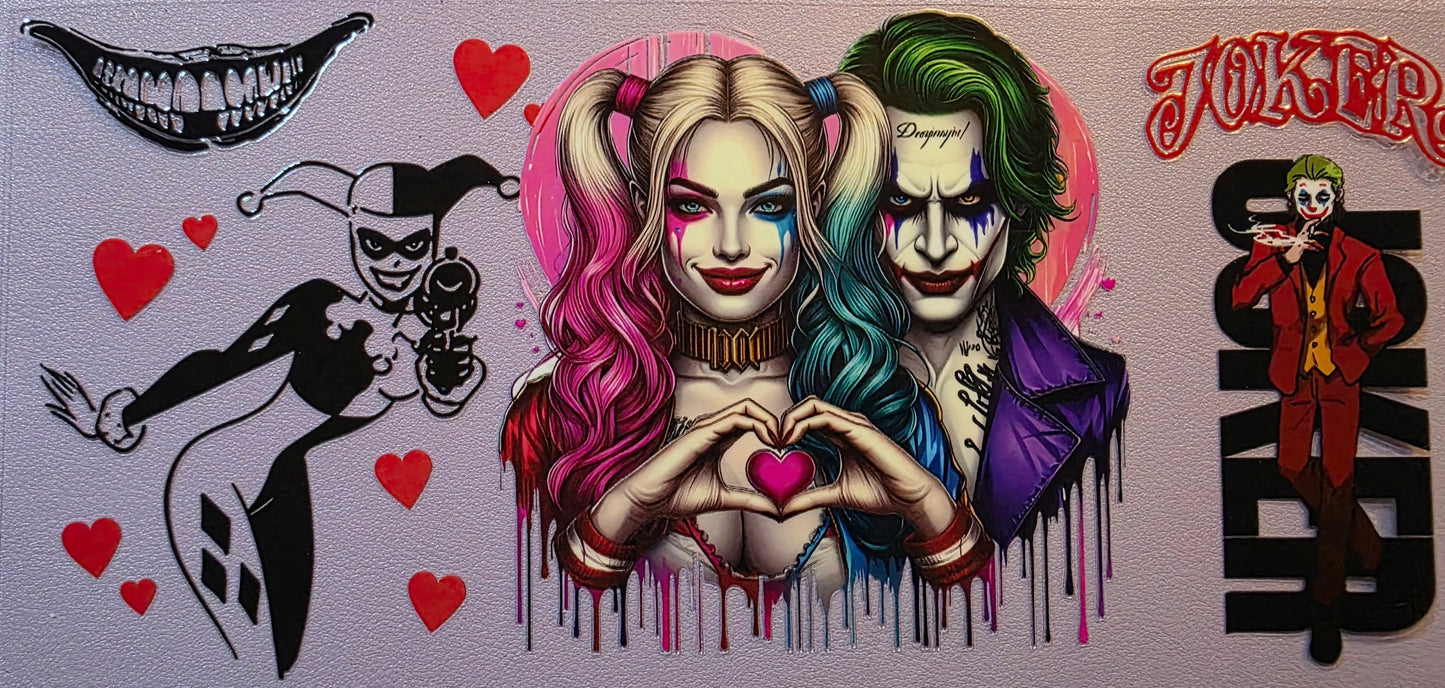 16oz Harley Quinn and Joker Wraps