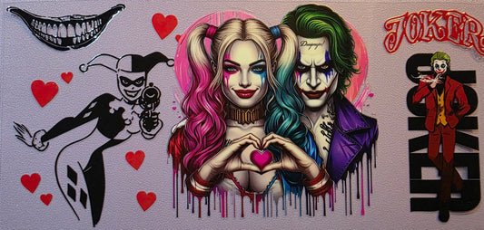 16oz Harley Quinn and Joker Wraps
