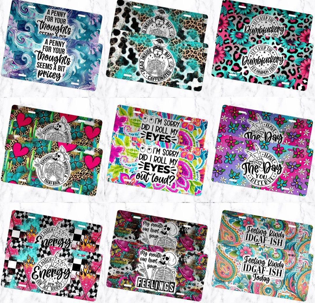 Sublimation license Plates\ Cutting boards No Personal Images