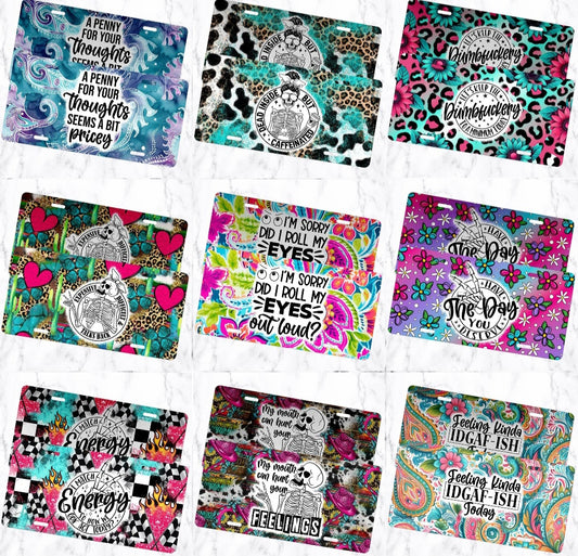 Sublimation license Plates\ Cutting boards No Personal Images
