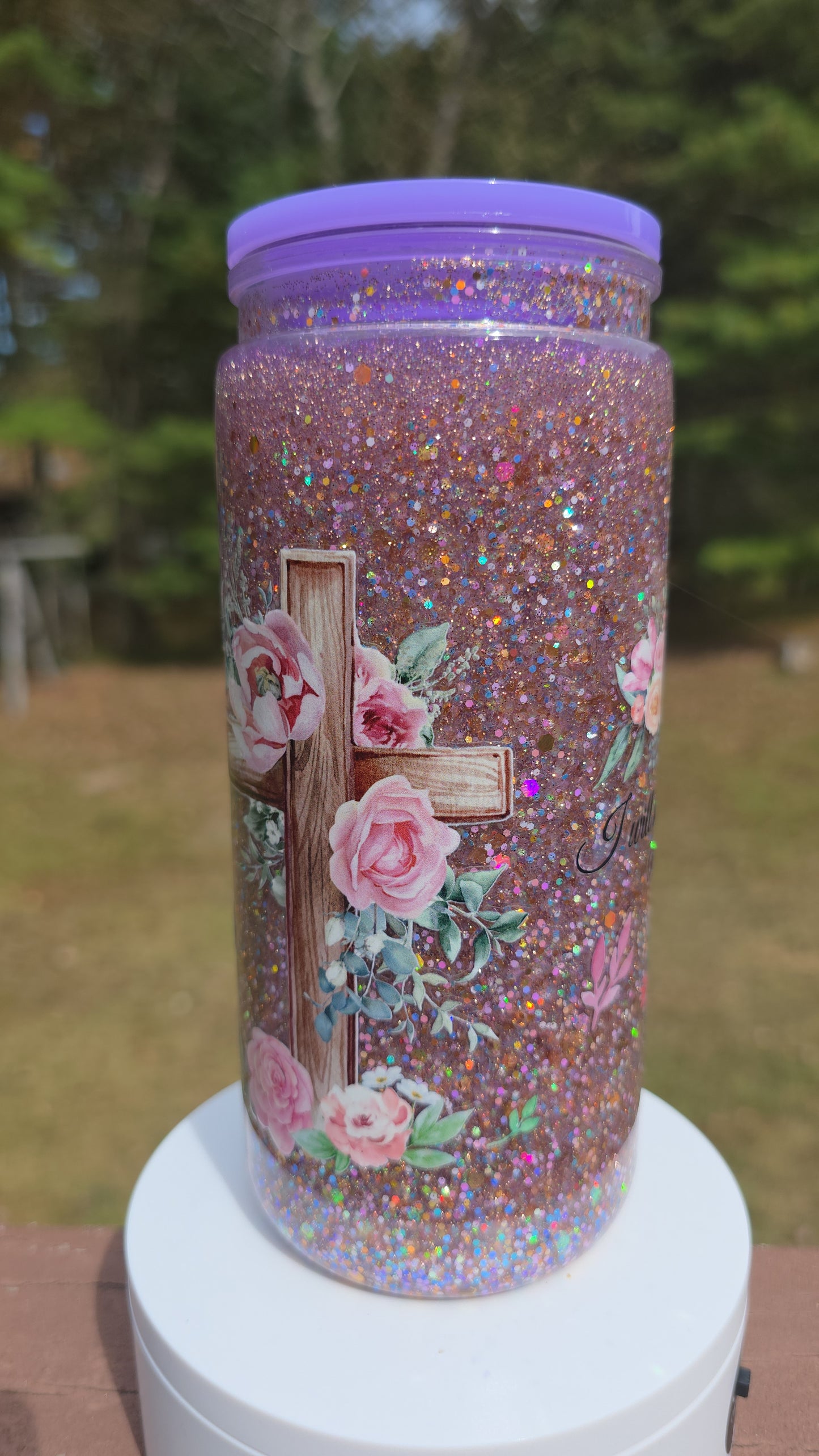 20oz Beautiful Religious Snow Globe Tumbler