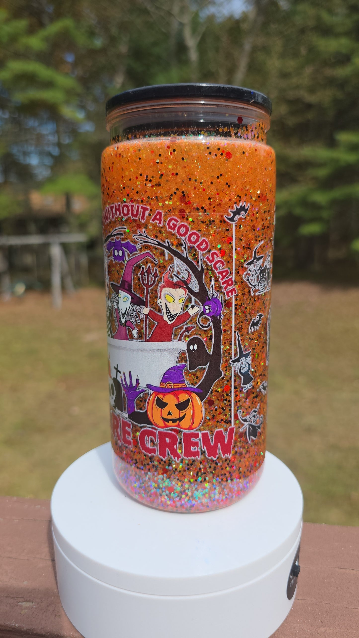 20oz Nightmare Before Christmas Orange and Black stunning tumbler
