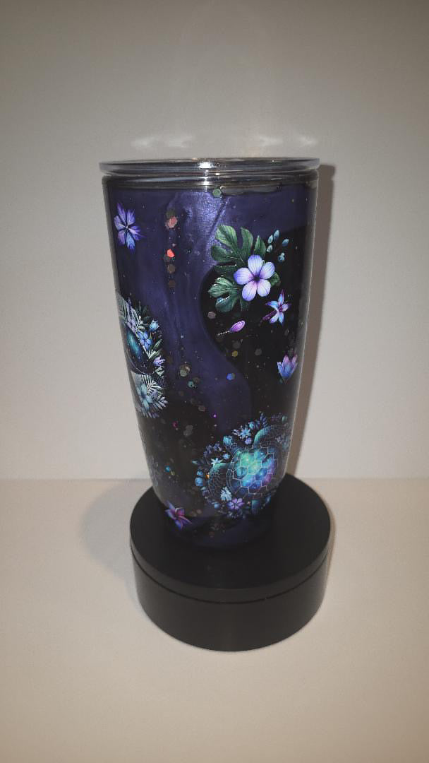 24oz Sea Life Purple Lava Drip