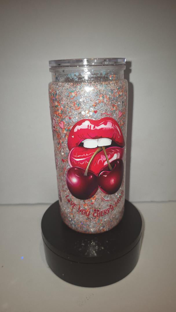 Pre Made Cherry Lip Tumbler