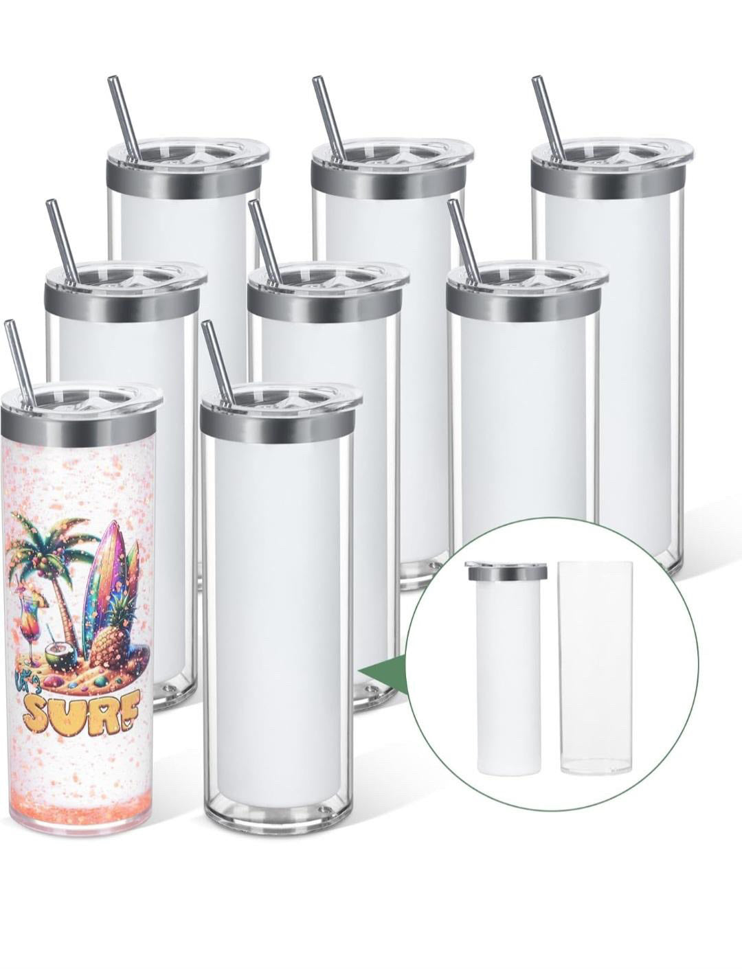 20oz Stainless Steel Snow Globe Tumbler