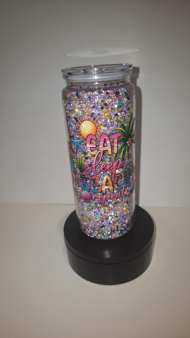 20oz Diamond Filled Beach Cup