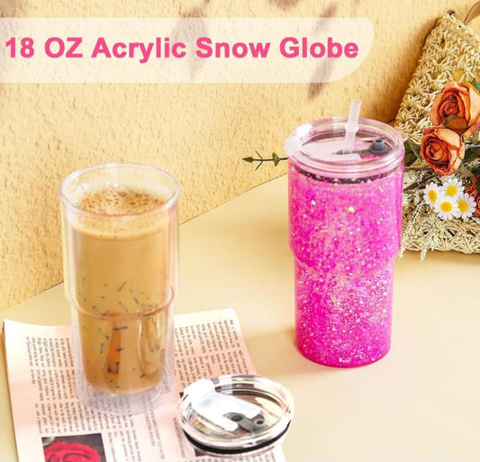 18oz Snow Globe Tumblers