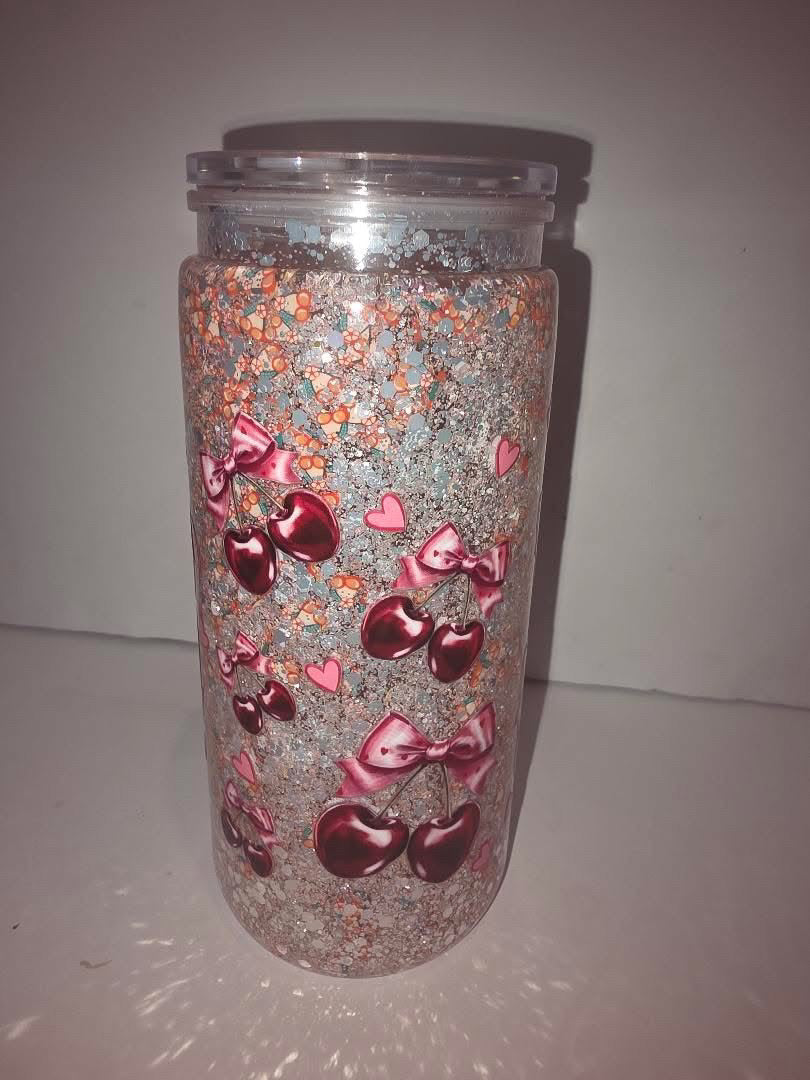 Pre Made Cherry Lip Tumbler