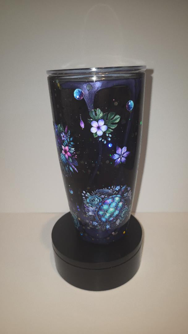 24oz Sea Life Purple Lava Drip