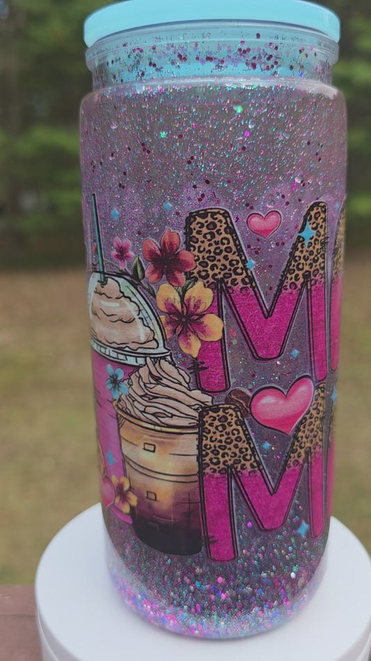 20oz MaMa Needs Coffee Snow Globe Tumbler