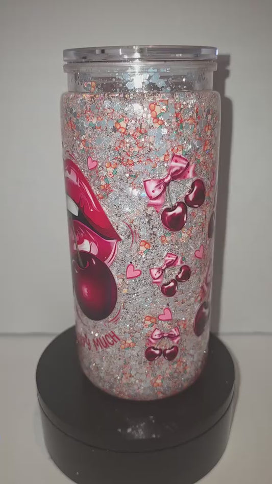 Pre Made Cherry Lip Tumbler