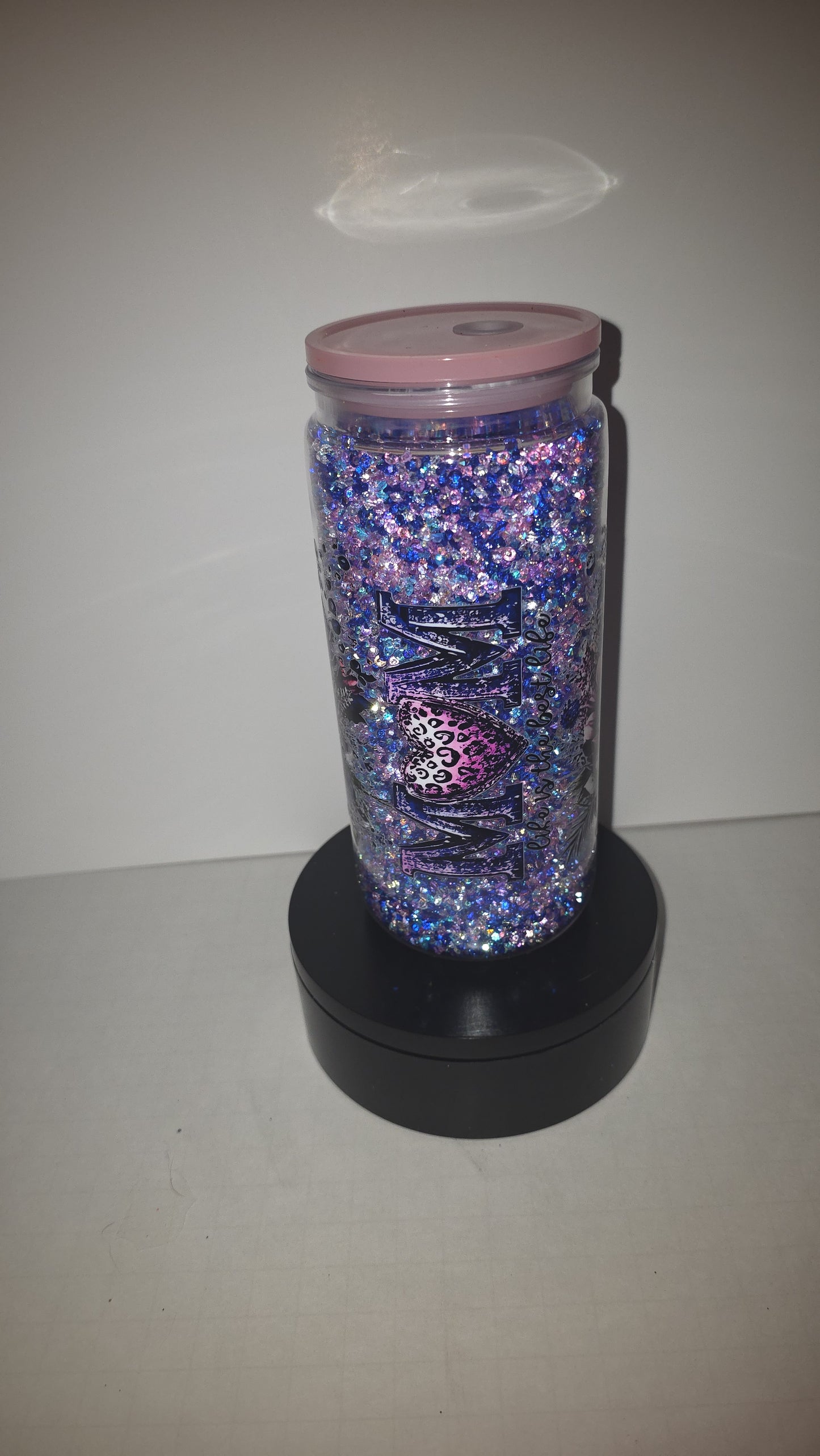 20 oz, diamond filled cup. On the way wrap is dedicated to a mom.