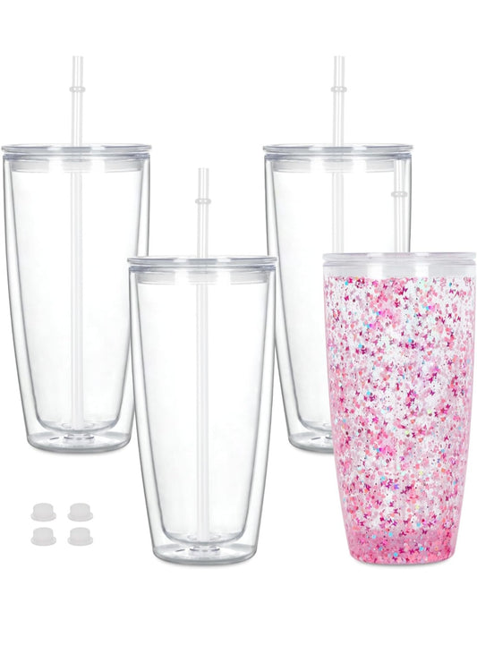 24oz tapper snowglobe tumblers