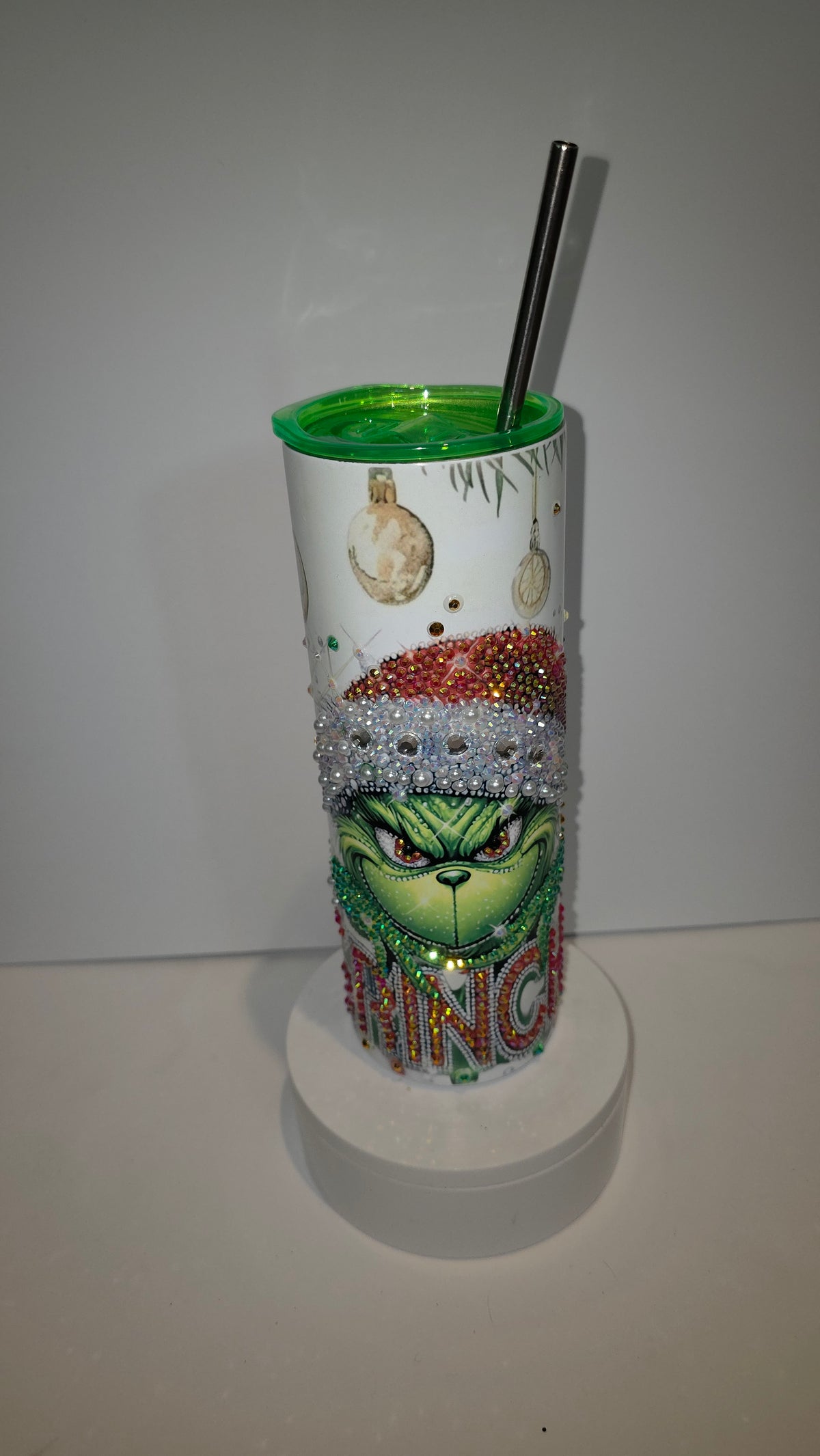 GRINCH 20oz Sublimation Rinestone cup